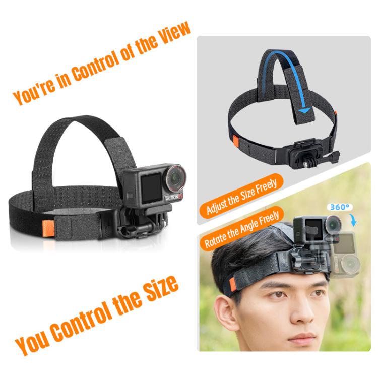 STARTRC Adjustable Head Strap Magnetic Eco - friendly Vlog POV Mount Belt for GoPro, Insta360, DJI Osmo Action and Other Action Cameras, Magnetic Vlog POV Mount Belt - ORIWHIZDJI & Insta360 AccessoriesHead BeltSTARTRC