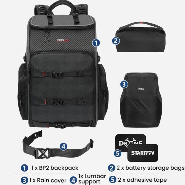 STARTRC BP2 FPV Drone Carry Backpack Outdoor Large Capacity Waterproof Durable Storage Bag - ORIWHIZCase & BagsDJI & Insta360 AccessoriesDJI FPV Series