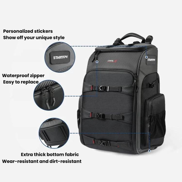 STARTRC BP2 FPV Drone Carry Backpack Outdoor Large Capacity Waterproof Durable Storage Bag - ORIWHIZCase & BagsDJI & Insta360 AccessoriesDJI FPV Series