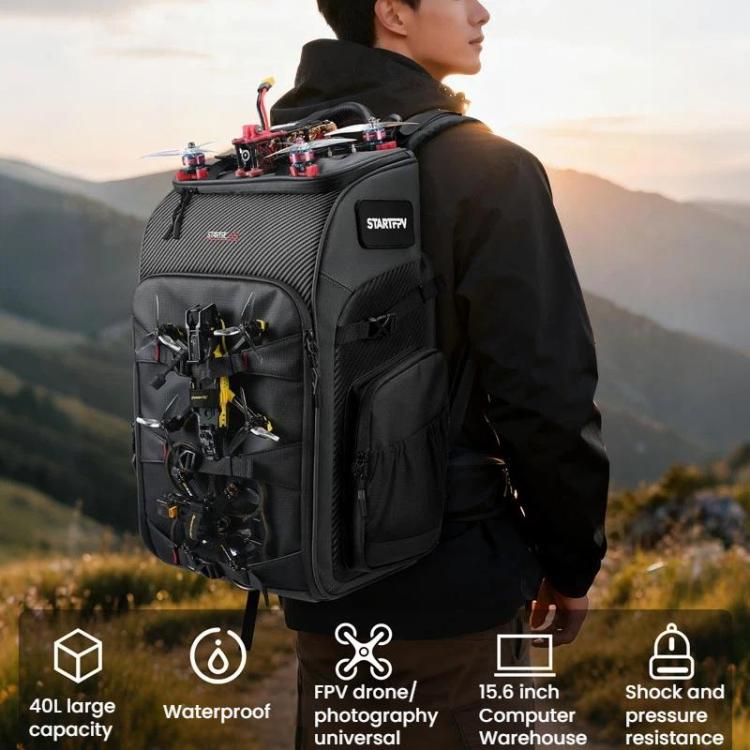 STARTRC BP2 FPV Drone Carry Backpack Outdoor Large Capacity Waterproof Durable Storage Bag - ORIWHIZCase & BagsDJI & Insta360 AccessoriesDJI FPV Series