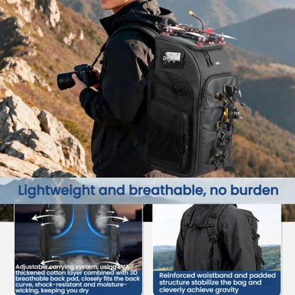 STARTRC BP2 FPV Drone Carry Backpack Outdoor Large Capacity Waterproof Durable Storage Bag - ORIWHIZCase & BagsDJI & Insta360 AccessoriesDJI FPV Series