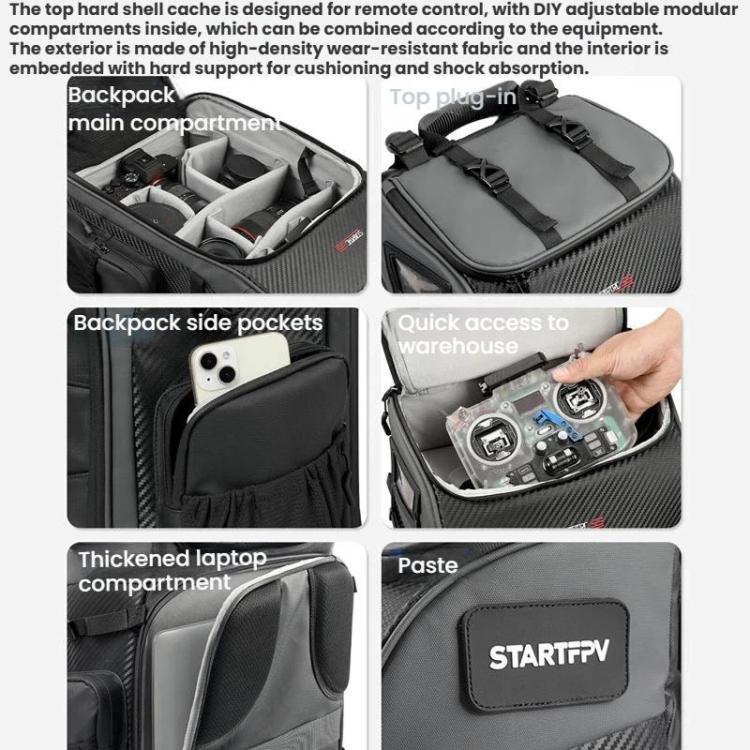 STARTRC BP2 FPV Drone Carry Backpack Outdoor Large Capacity Waterproof Durable Storage Bag - ORIWHIZCase & BagsDJI & Insta360 AccessoriesDJI FPV Series