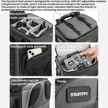 STARTRC BP2 FPV Drone Carry Backpack Outdoor Large Capacity Waterproof Durable Storage Bag - ORIWHIZCase & BagsDJI & Insta360 AccessoriesDJI FPV Series