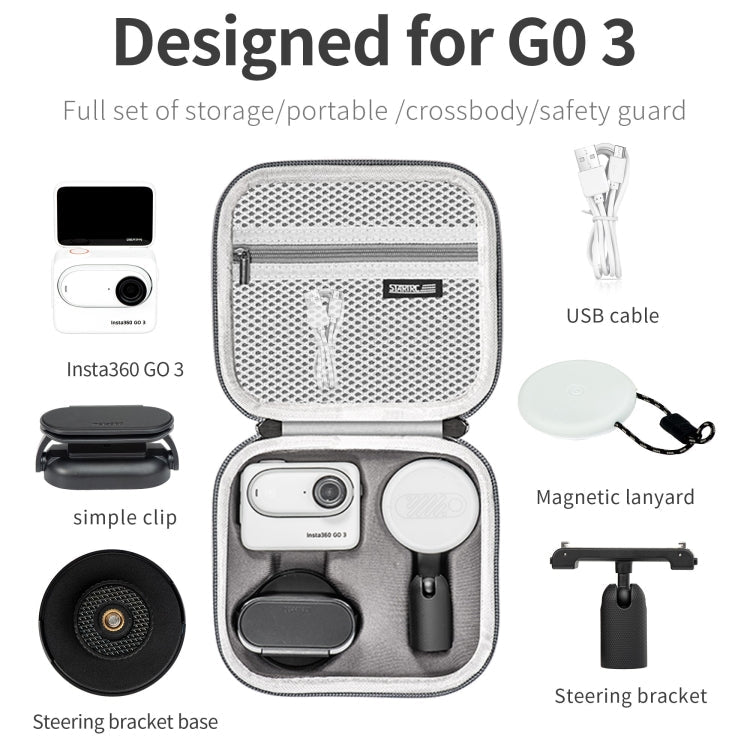 STARTRC Portable PU Storage Box Case, For Insta360 GO 3 / GO 3S - ORIWHIZDJI & Insta360 AccessoriesInsta360 GO SeriesProtection & Cases
