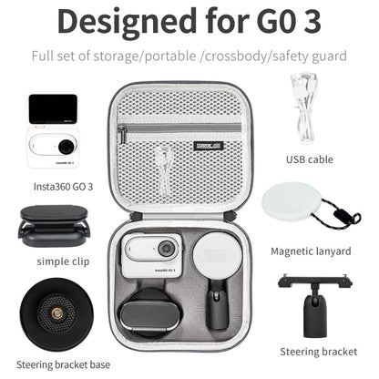 STARTRC Portable PU Storage Box Case, For Insta360 GO 3 / GO 3S - ORIWHIZDJI & Insta360 AccessoriesInsta360 GO SeriesProtection & Cases