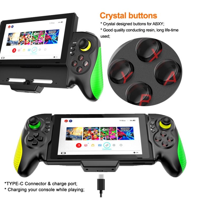 STK - 7037 For Switch Game Controller with 6 - axis Somatosensory Burst Function, STK - 7037 (Yellow Green), STK - 7037 (Blue Red) - ORIWHIZGame AccessoriesGamepadsNintendo Accessories