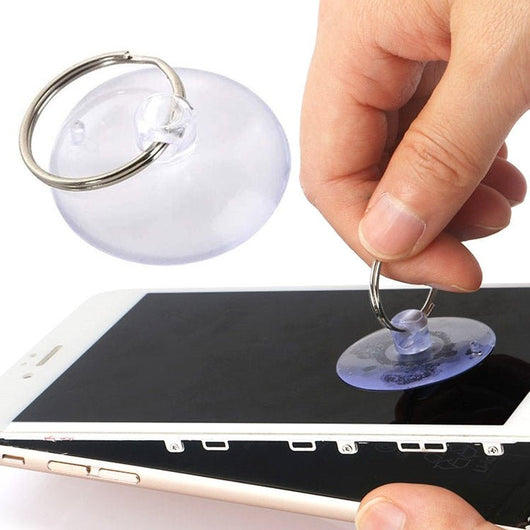 Suction Cup with Metal Key Ring for Cell Phone LCD Screen Removal Opening Repair Tools, Key Ring - ORIWHIZ