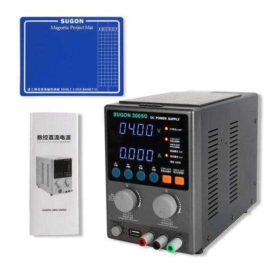 SUGON 3005D 4 Digital Display Power Supply Meter High Power Regulated Power Supply, EU Plug, US Plug - ORIWHIZ