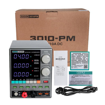 SUGON 3010PM 150W 30V 10A 4 Digital Display Cell Phone Repair Power Meter, EU Plug, US Plug - ORIWHIZ