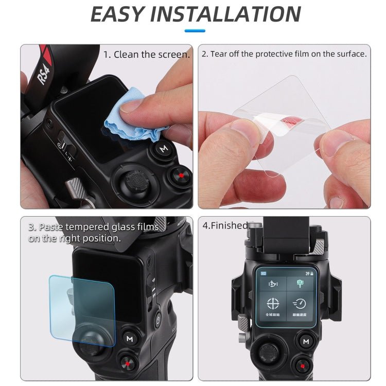 Sunnylife 2pcs Screen Explosion proof Tempered Glass Film, For DJI RS 4/RS 4 Pro/RS 3/RS 3 Pro - ORIWHIZDJI & Insta360 AccessoriesDJI Ronin SeriesSunnylife