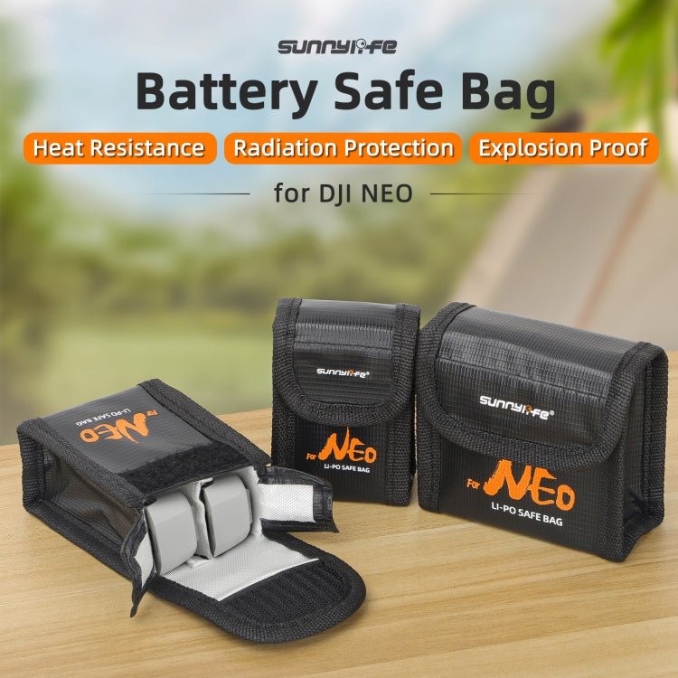 Sunnylife Battery Explosion - proof Safe Bag Protective Li - Po Safe Bag, For DJI Neo - ORIWHIZCases & BagsDJI & Insta360 AccessoriesDJI Neo Accessories