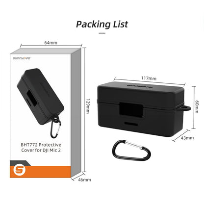 Sunnylife BHT772 Charging Case Wireless Mic Soft Scratch - proof Protective Cover, For DJI Mic 2 - ORIWHIZDJI & Insta360 AccessoriesDJI Mic SeriesOther DJI Accessories