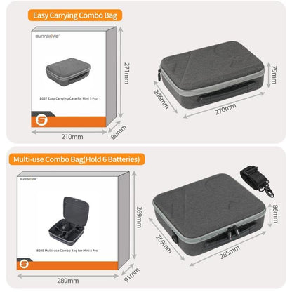 Sunnylife Carrying Hard Travel Storage Bag, For DJI Lito 1 / X1 / Mini 5 Pro Body Bag, For DJI Lito 1 / X1 / Mini 5 Pro Easy Combo Bag, For DJI Lito 1 / X1 / Mini 5 Pro Battery Combo Bag, For DJI RC 2/1 / RC - N3/2/1 Controller Bag - ORIWHIZCarry Cases & BagsDJI & Insta360 AccessoriesDJI Mini Series