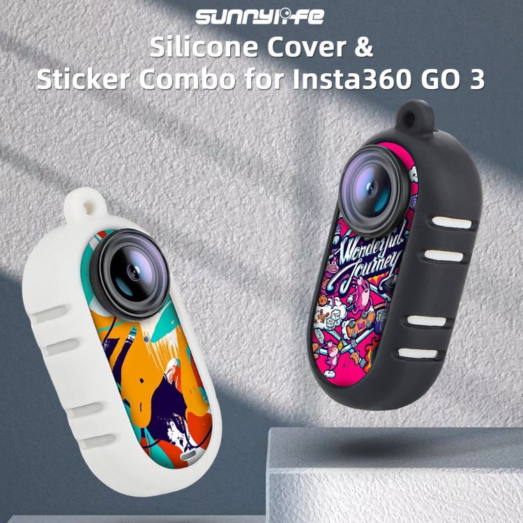 Sunnylife Cooling Silicone Case Stickers Skin Wrap Lens Cover with Neck Strap, For Insta360 GO 3 - ORIWHIZDJI & Insta360 AccessoriesInsta360 GO SeriesProtection & Cases