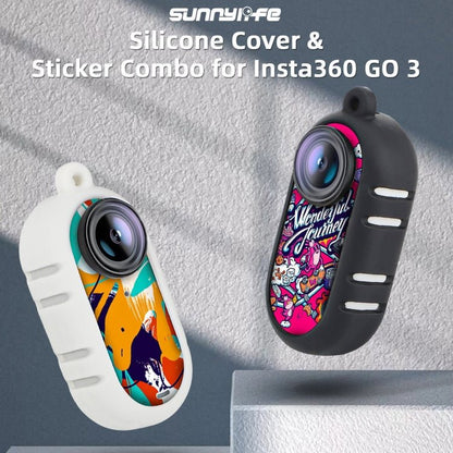 Sunnylife Cooling Silicone Case Stickers Skin Wrap Lens Cover with Neck Strap, For Insta360 GO 3 - ORIWHIZDJI & Insta360 AccessoriesInsta360 GO SeriesProtection & Cases