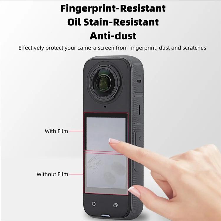 Sunnylife Curved Tempered Film HD Anti - Explosion Anti - Drop Scratch Protective Film, For Insta360 X5 / X4, For Insta360 X5 / X4 2sets - ORIWHIZDJI & Insta360 AccessoriesInsta360 X SeriesProtection & Cases