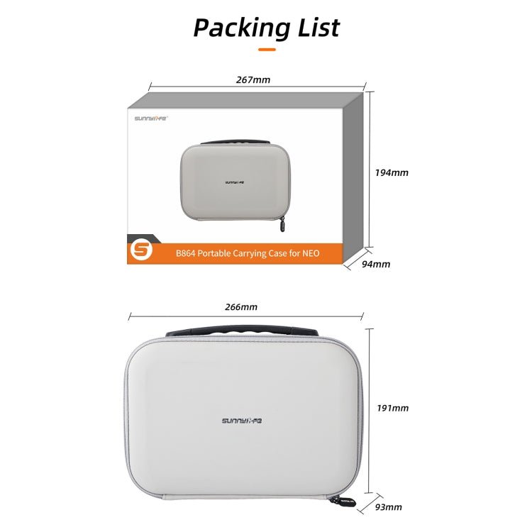 Sunnylife Drone Batteries Kit Storage Case Box Suitcase, For DJI Neo - ORIWHIZCases & BagsDJI & Insta360 AccessoriesDJI Neo Accessories