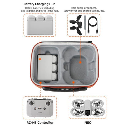 Sunnylife Drone Batteries Kit Storage Case Box Suitcase, For DJI Neo - ORIWHIZCases & BagsDJI & Insta360 AccessoriesDJI Neo Accessories