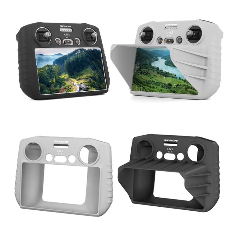Sunnylife For DJI RC Remote Control Silicone Protective Case, Style: With Hood (Gray), For DJI RC With Hood (Black), For DJI RC With Hood (Gray), For Mini 3 Pro DJI RC Without Hood (Black), For DJI RC Without Hood (Gray) - ORIWHIZDJI & Insta360 AccessoriesDJI Controller AccessoriesSunnylife