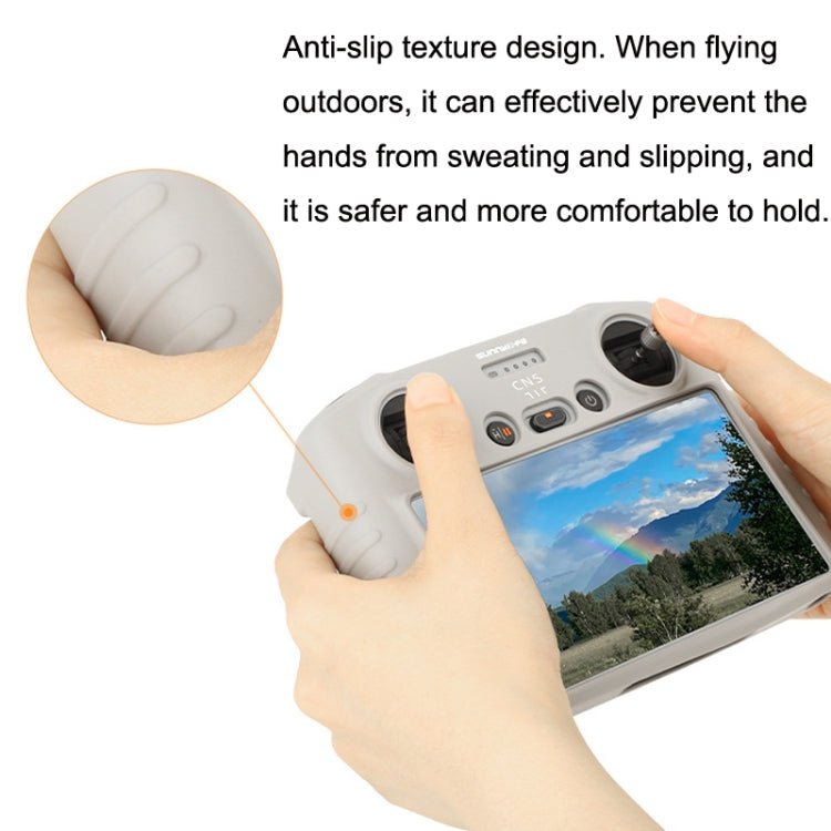 Sunnylife For DJI RC Remote Control Silicone Protective Case, Style: With Hood (Gray), For DJI RC With Hood (Black), For DJI RC With Hood (Gray), For Mini 3 Pro DJI RC Without Hood (Black), For DJI RC Without Hood (Gray) - ORIWHIZDJI & Insta360 AccessoriesDJI Controller AccessoriesSunnylife