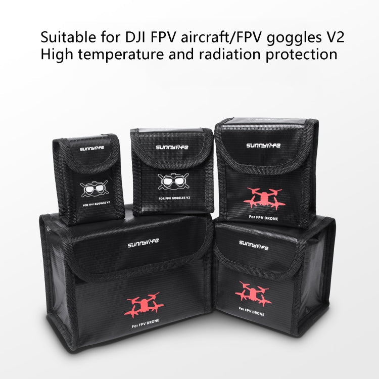 Sunnylife FV - DC261 Battery Explosion - proof Bag, For DJI FPV Glasses Battery, For DJI FPV Glasses 2 Batteries, For DJI FPV Drone Battery, For DJI FPV Drone 2 Batteries, For DJI FPV Drone 3 Batteries - ORIWHIZCase & BagsDJI & Insta360 AccessoriesDJI FPV Series