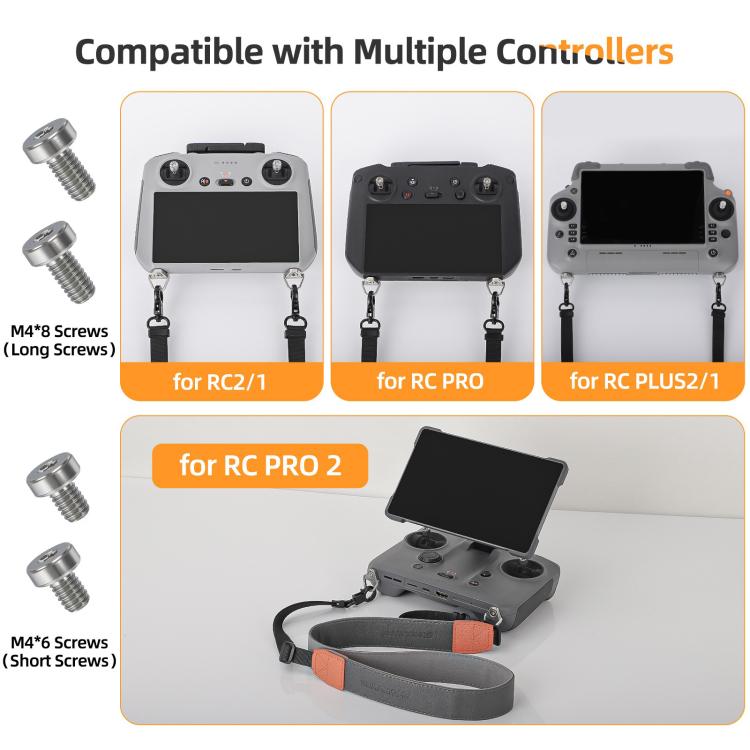Sunnylife GS014 Multi - Purpose Lanyard with CNC Aluminum Buckle, For DJI RC 2 / 1 / Pro 2 / 1 - ORIWHIZDJI & Insta360 AccessoriesDJI Controller AccessoriesSunnylife
