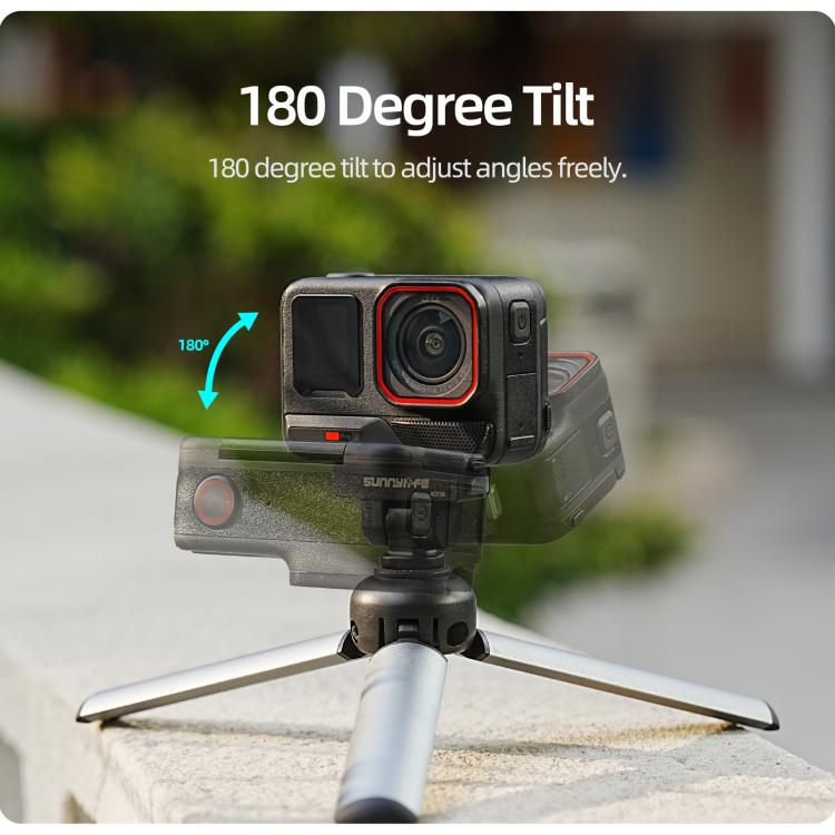Sunnylife Magnetic Quick Release Adapter Mount 1/4 180 Tilt Adjustable Selfie Stick Adapter Stand for Insta360 X4 Air / X5 / Ace Pro 2 / 1 / Ace, AD136 For Insta360 X4 Air / X5 - ORIWHIZDJI & Insta360 AccessoriesInsta360 X SeriesMounts