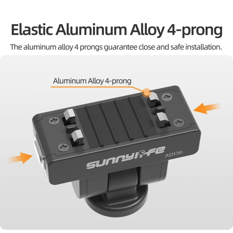 Sunnylife Magnetic Quick Release Adapter Mount 1/4 180 Tilt Adjustable Selfie Stick Adapter Stand for Insta360 X4 Air / X5 / Ace Pro 2 / 1 / Ace, AD136 For Insta360 X4 Air / X5 - ORIWHIZDJI & Insta360 AccessoriesInsta360 X SeriesMounts