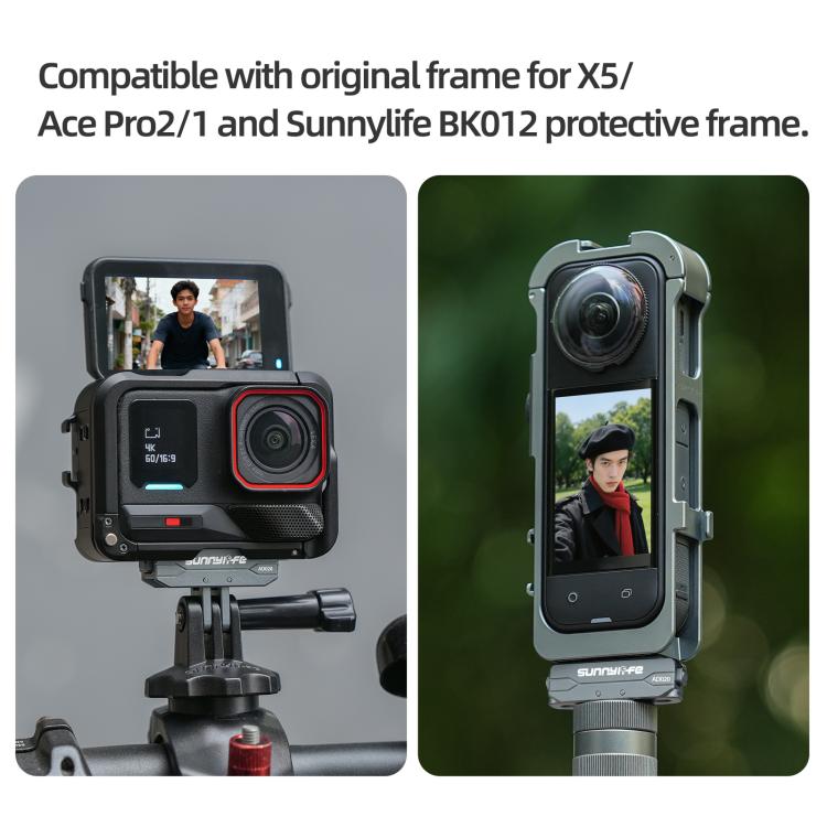 Sunnylife Metal Magnetic Quick Release Adapter Mount Action Camera Foldable Cam Stand 1/4 Adapter for Insta360 X5 / Ace / Ace Pro 2 / 1, AD020 For Insta360 X5 / Ace / Ace Pro 2 / 1 - ORIWHIZDJI & Insta360 AccessoriesDJI Neo AccessoriesMount & Holder
