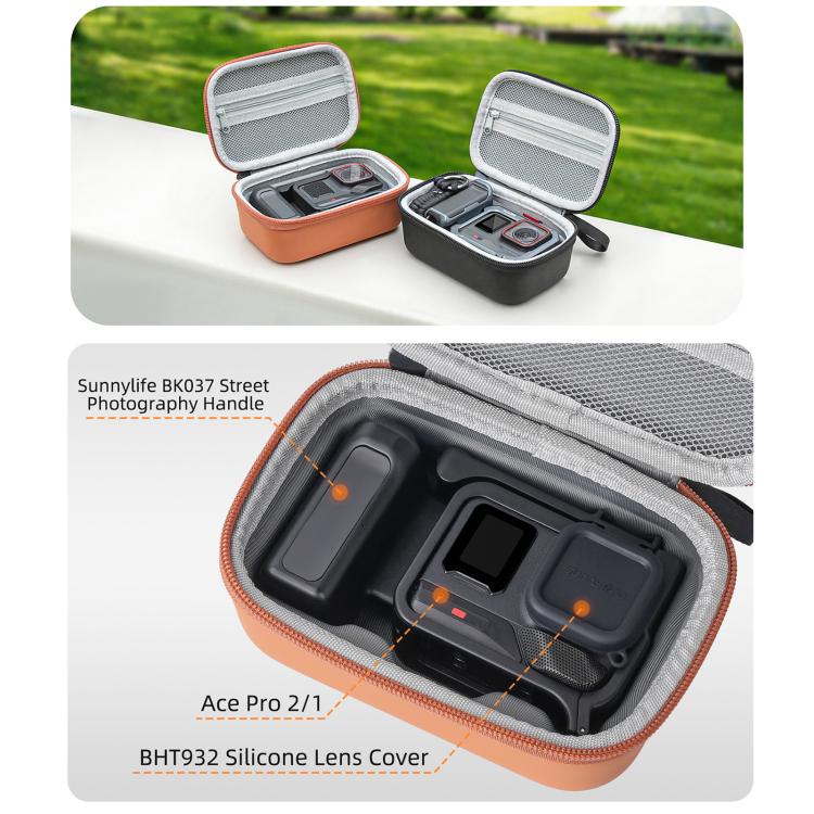 Sunnylife Portable Carrying Case Mini Handbag Storage Bag for Insta360 Ace Pro 2 / 1 Street Photography Kit, For Insta360 Ace Pro 2 / 1 Street Photography Kit - ORIWHIZDJI & Insta360 AccessoriesInsta360 Ace SeriesProtection & Cases