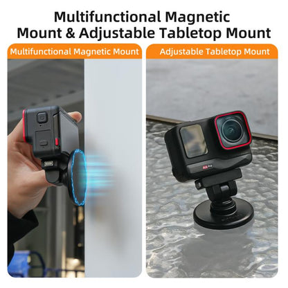 Sunnylife Quick - Release Magnetic Base Mount 1/4 180 Tilt Adjustable Tabletop Base Bracket For Insta360 X4 Air / X5 / Ace / Ace Pro 2 / 1, DZ - 142 For Insta360 X4 Air / X5 - ORIWHIZDJI & Insta360 AccessoriesInsta360 X SeriesMounts