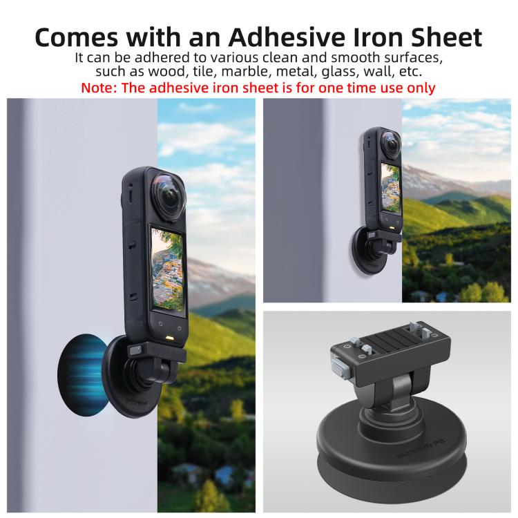 Sunnylife Quick - Release Magnetic Base Mount 1/4 180 Tilt Adjustable Tabletop Base Bracket For Insta360 X4 Air / X5 / Ace / Ace Pro 2 / 1, DZ - 142 For Insta360 X4 Air / X5 - ORIWHIZDJI & Insta360 AccessoriesInsta360 X SeriesMounts