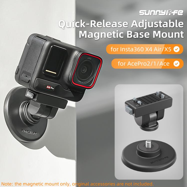 Sunnylife Quick - Release Magnetic Base Mount 1/4 180 Tilt Adjustable Tabletop Base Bracket For Insta360 X4 Air / X5 / Ace / Ace Pro 2 / 1, DZ - 142 For Insta360 X4 Air / X5 - ORIWHIZDJI & Insta360 AccessoriesInsta360 X SeriesMounts