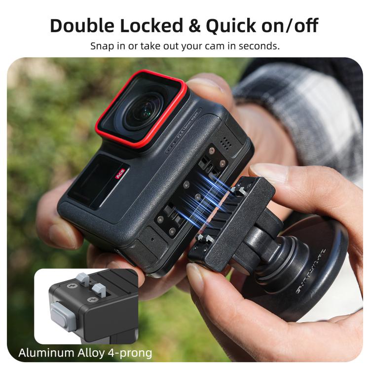 Sunnylife Quick - Release Magnetic Base Mount 1/4 180 Tilt Adjustable Tabletop Base Bracket For Insta360 X4 Air / X5 / Ace / Ace Pro 2 / 1, DZ - 142 For Insta360 X4 Air / X5 - ORIWHIZDJI & Insta360 AccessoriesInsta360 X SeriesMounts