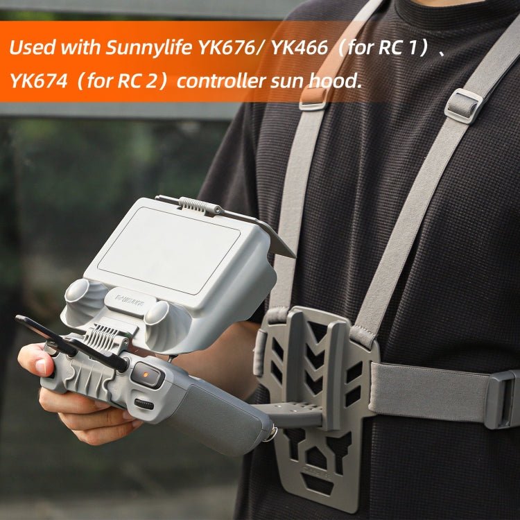 Sunnylife Remote Control Waist Support Bracket Chest Strap, For DJI RC 2 / 1, For DJI RC Pro - ORIWHIZDJI & Insta360 AccessoriesDJI Controller AccessoriesSunnylife