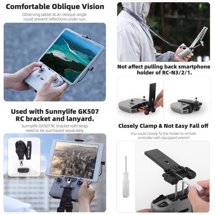 Sunnylife Remote Controller Tablet Holder Stand For DJI RC - N3 / RC - N2 / RC - N1 - ORIWHIZDJI & Insta360 AccessoriesDJI Controller AccessoriesSunnylife