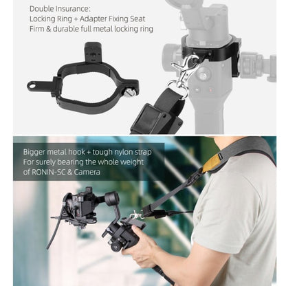 Sunnylife RO - Q9228 Handheld Gimbal Special Lanyard Shoulder Strap + Fixed Ring Hang Buckle for DJI RONIN - SC, For DJI RONIN - SC - ORIWHIZDJI & Insta360 AccessoriesDJI Ronin SeriesSunnylife