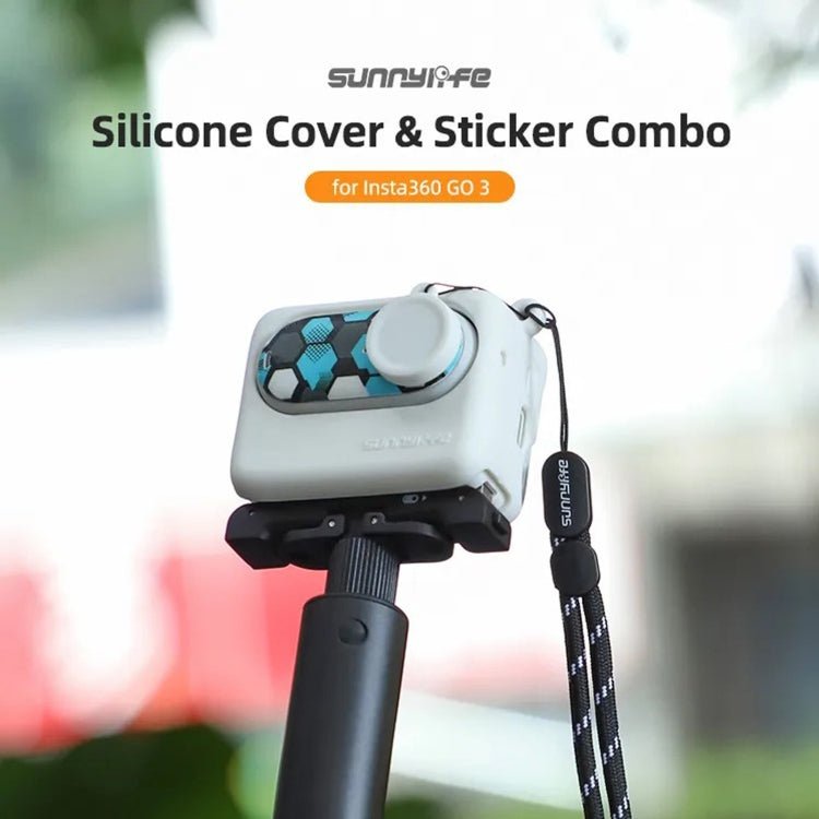Sunnylife Silicone Case Stickers Skin Wrap Lens Cover with Neck Strap, For Insta360 GO 3 - ORIWHIZDJI & Insta360 AccessoriesInsta360 GO SeriesProtection & Cases