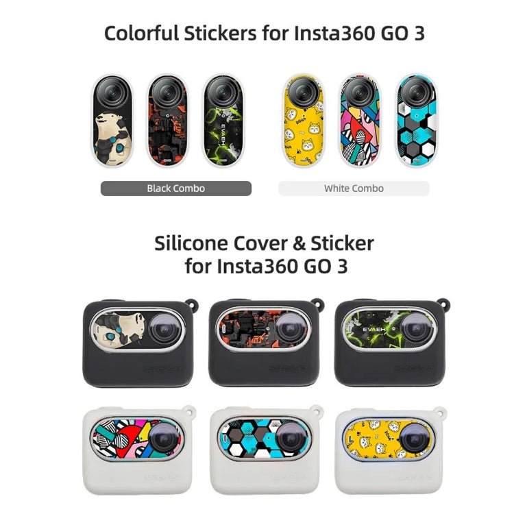 Sunnylife Silicone Case Stickers Skin Wrap Lens Cover with Neck Strap, For Insta360 GO 3 - ORIWHIZDJI & Insta360 AccessoriesInsta360 GO SeriesProtection & Cases