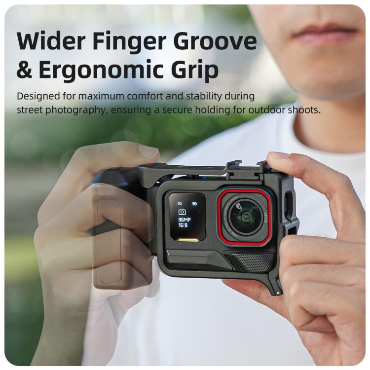 Sunnylife Street Photography Handle Ergonomic Hand Grip Quick Release Shutter Handle for Insta360 Ace Pro 2 / 1, For Insta360 Ace Pro 2 / 1 - ORIWHIZDJI & Insta360 AccessoriesInsta360 Ace SeriesSticks & Grips