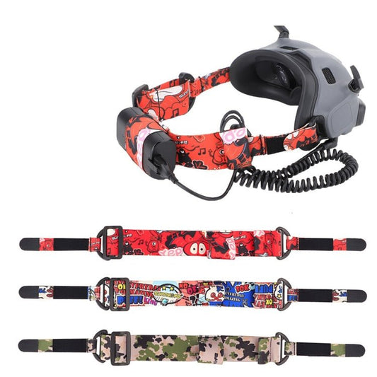 Sunnylife TD487 For DJI Avata / FPV Goggles V2 Color Headband Fixed Elastic Strap, Strap (Red), Strap (Graffiti), Strap (Camouflage) - ORIWHIZDJI & Insta360 AccessoriesDJI FPV SeriesOther Accessories