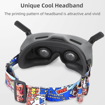 Sunnylife TD487 For DJI Avata / FPV Goggles V2 Color Headband Fixed Elastic Strap, Strap (Red), Strap (Graffiti), Strap (Camouflage) - ORIWHIZDJI & Insta360 AccessoriesDJI FPV SeriesOther Accessories