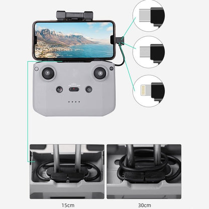 Sunnylife TY - X9304 Suitable For DJI Mavic Air 2S / DJI FPV Flight Glasses V2 / Mavic Mini2 / Osmo Pocket 2 Mobile Phone Tablet Cable, 15cm Type - C to 8 Pin Cable, 15cm Type - C to Micro USB Cable, 15cm Type - C to Type - C Cable, 30cm Type - C to 8 Pin Cable  ... - ORIWHIZDJI & Insta360 AccessoriesDJI FPV SeriesOther Accessories