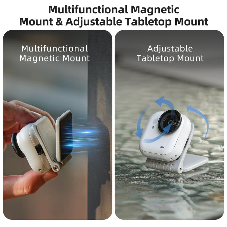 Sunnylife Universal Magnetic Mount Portable Tabletop Base Bracket Angles Adjustable 180 Rotation Holder for Mini Cameras, Universal - ORIWHIZDJI & Insta360 AccessoriesOther MountSunnylife