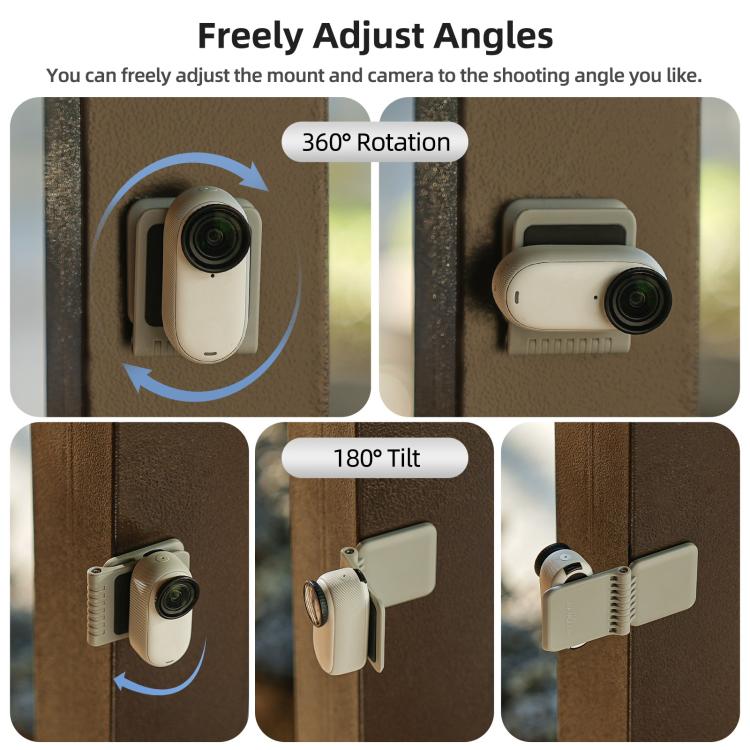 Sunnylife Universal Magnetic Mount Portable Tabletop Base Bracket Angles Adjustable 180 Rotation Holder for Mini Cameras, Universal - ORIWHIZDJI & Insta360 AccessoriesOther MountSunnylife