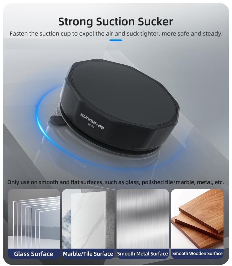 Sunnylife Universal Suction Cup Adapter Base Strong Suction Sucker for Action Camera - ORIWHIZDJI & Insta360 AccessoriesSuction Cup MountSunnylife