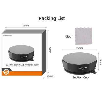 Sunnylife Universal Suction Cup Adapter Base Strong Suction Sucker for Action Camera - ORIWHIZDJI & Insta360 AccessoriesSuction Cup MountSunnylife