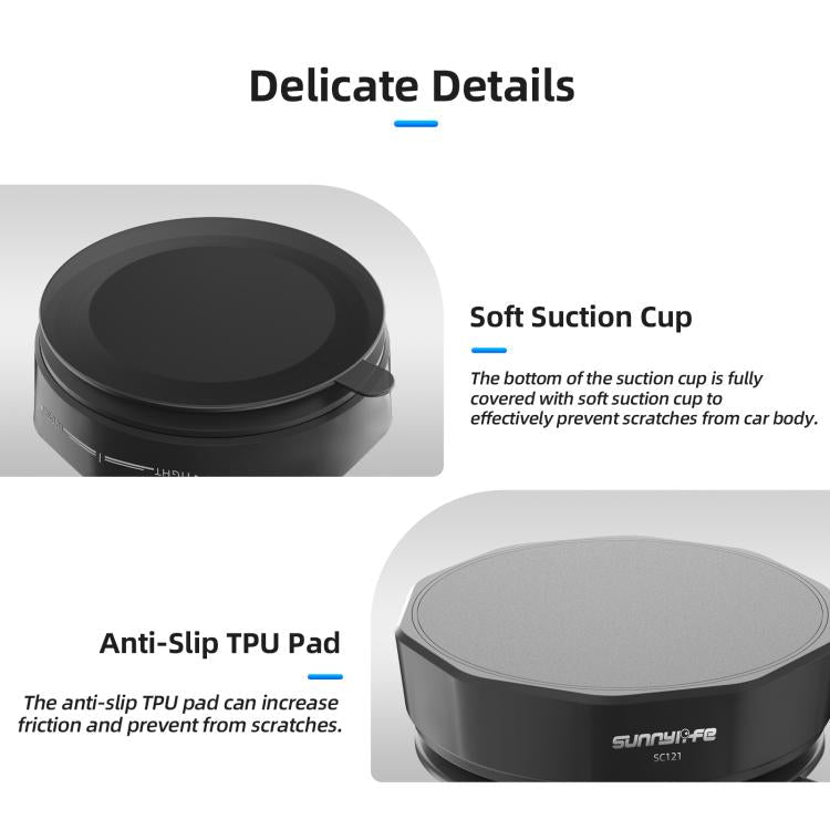 Sunnylife Universal Suction Cup Adapter Base Strong Suction Sucker for Action Camera - ORIWHIZDJI & Insta360 AccessoriesSuction Cup MountSunnylife