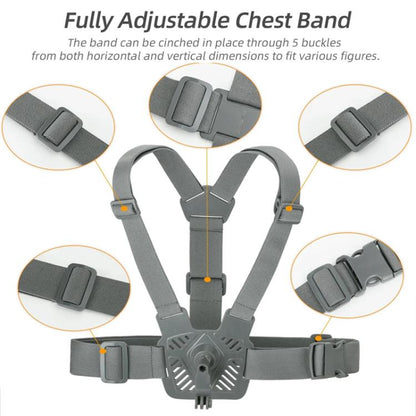 Sunnylife XD742 360 Degree Universal Sports Camera Chest Strap Mount, Universal - ORIWHIZChest BeltDJI & Insta360 AccessoriesSunnylife