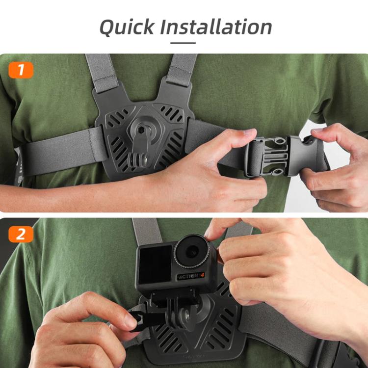 Sunnylife XD742 360 Degree Universal Sports Camera Chest Strap Mount, Universal - ORIWHIZChest BeltDJI & Insta360 AccessoriesSunnylife